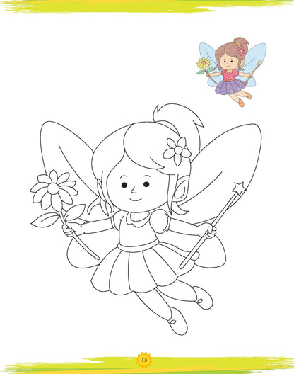 Lil Legends Book of Copy Colouring for Kids | Fairies Theme | Fun Colouring Activity Book | Creativity, Colour Recognition & Fine Motor Skills | Age 3+ Years 