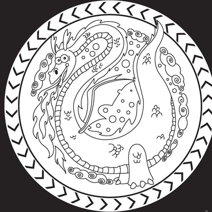 Lil Legends Let's Colour Our Dragons Colouring Book for Kids | Builds Colour Recognition, Focus and Creativity | Travel-Friendly Hardboard Support | For UKG/Primary | Age 4+ 