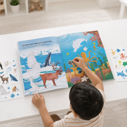 Lil Legends Books of Stickers Animals and Shapes | Set of 2 For Age 3+ | Learn Animal Names and Shapes With Fun Activities | Educational Workbook For Toddlers | For Nursery/LKG 