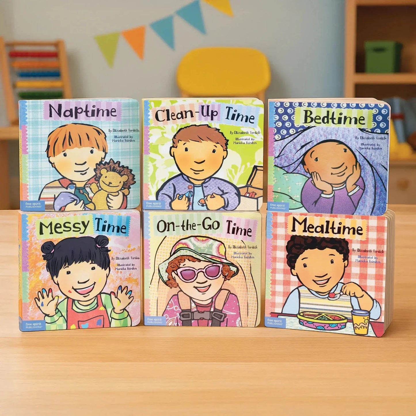 Toddler Daily Routine Board Book Set (6 Titles) – Sleep, Meals, Clean-Up & Everyday Habits by Free Spirit Publishing 