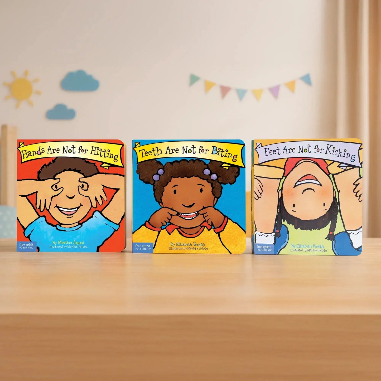 Best Behaviour Trio Set (Best Behaviour Series) — 3 Board Books for Toddlers (Ages 1–4 yrs) | Includes No Hitting, No Biting & No Kicking Stories | by Free Spirit Publishing 