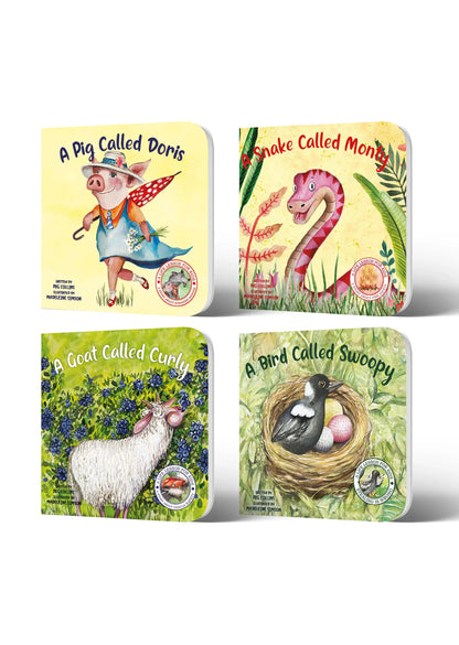 Lil Legends A Life Lesson for Kids Series, Stories About Staying Safe | Value-based Picture Story Board Books | Set of 4 - Pig, Snake, Goat and Bird  | For Age 4-8 