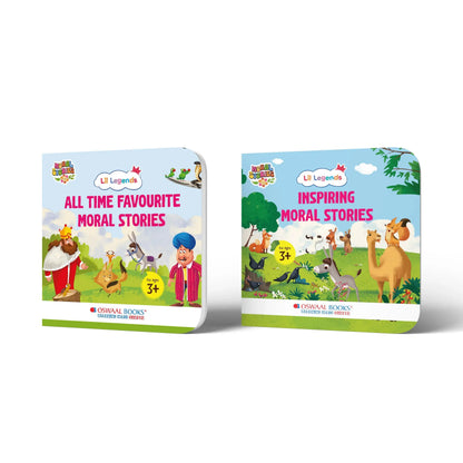 Lil Legends All-Time Favourite & Inspiring Moral Stories Collection for Kids | Set of 2 Books | Illustrated Short Bedtime Stories | English Story Book | Age 3+ Years 
