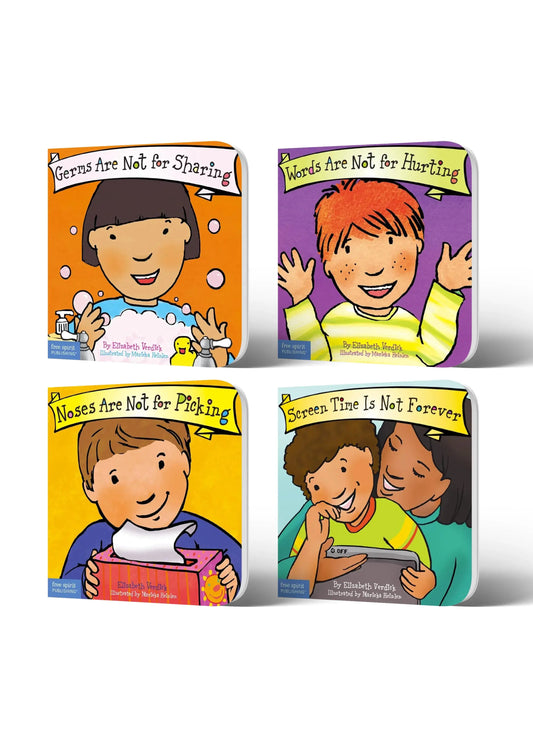 Lil Legends Best Behaviour Good Habits, Set of 4 Books for Kids Age 2+ Years - Germs, Kind Words, Noses & Screen Time | Cleanliness & Responsibility