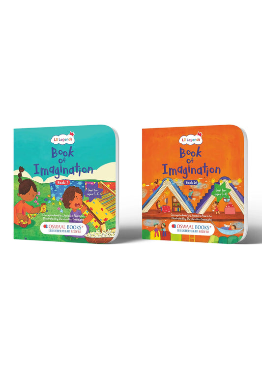 Lil Legends Book of Imagination Set of 2 (Books 7 & 8) for Kids Age 5-10 Years - Creative Drawing & Writing Prompts | Screen-Free Fun Activity Books for Children