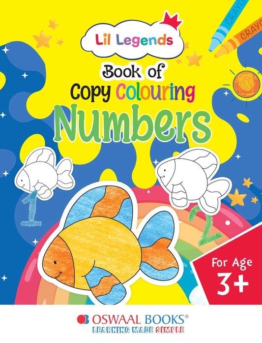 Lil Legends Copy Colouring Book for Kids Age 3+ Years - Learn About Numbers 1-15 (123 Counting) | Fun Colouring Activity Book with Easy Outlines | Early Maths Book for Preschoolers