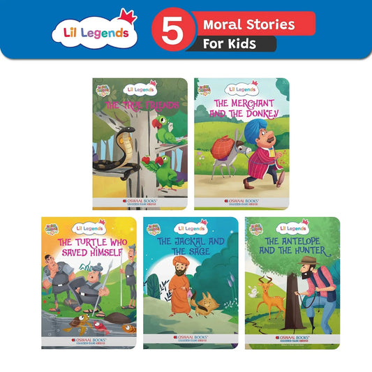 Lil Legends Illustrated Moral Stories for Kids Age 2+ Years - Set 1 of 5 Story Books | Short English Bedtime Stories with Colourful Pictures | Picture Books for Early Readers