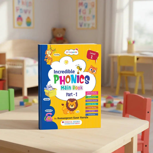Lil Legends Incredible Phonics Level 1 Part 1 Main Book for Kids Age 3-5 Years | Letter Sounds, Letter Writing & First Word Reading | Beginner Phonics Workbook for Nursery & LKG Preschool