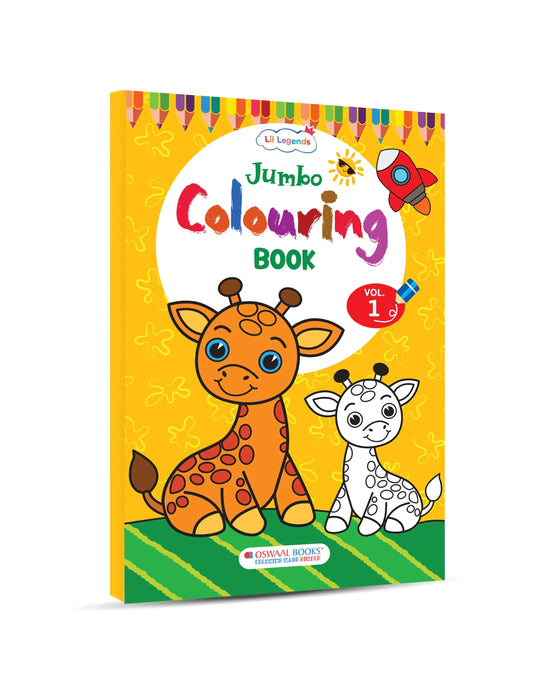 Lil Legends Jumbo Colouring Book Vol 1 for Kids Age 3+ Years | Bold Outlines & Big Designs – Animals, Fruits & Everyday Objects | Drawing & Colouring Activity Book for Nursery & LKG