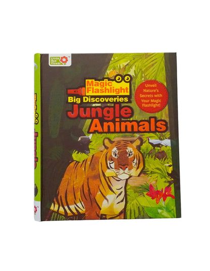 Lil Legends Magic Flashlight Big Discoveries Jungle Animals for Kids | Interactive Hidden Picture Book with Reveal Card | Jungle Facts | Age 3+ Years | Activity Book