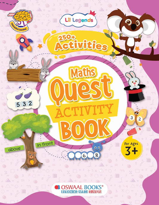 Lil Legends Maths Quest Activity Book for Kids | Counting, Number Recognition & Early Maths Skills | Preschool Learning Activities | Pre-Writing Workbook | Age 3+ Years
