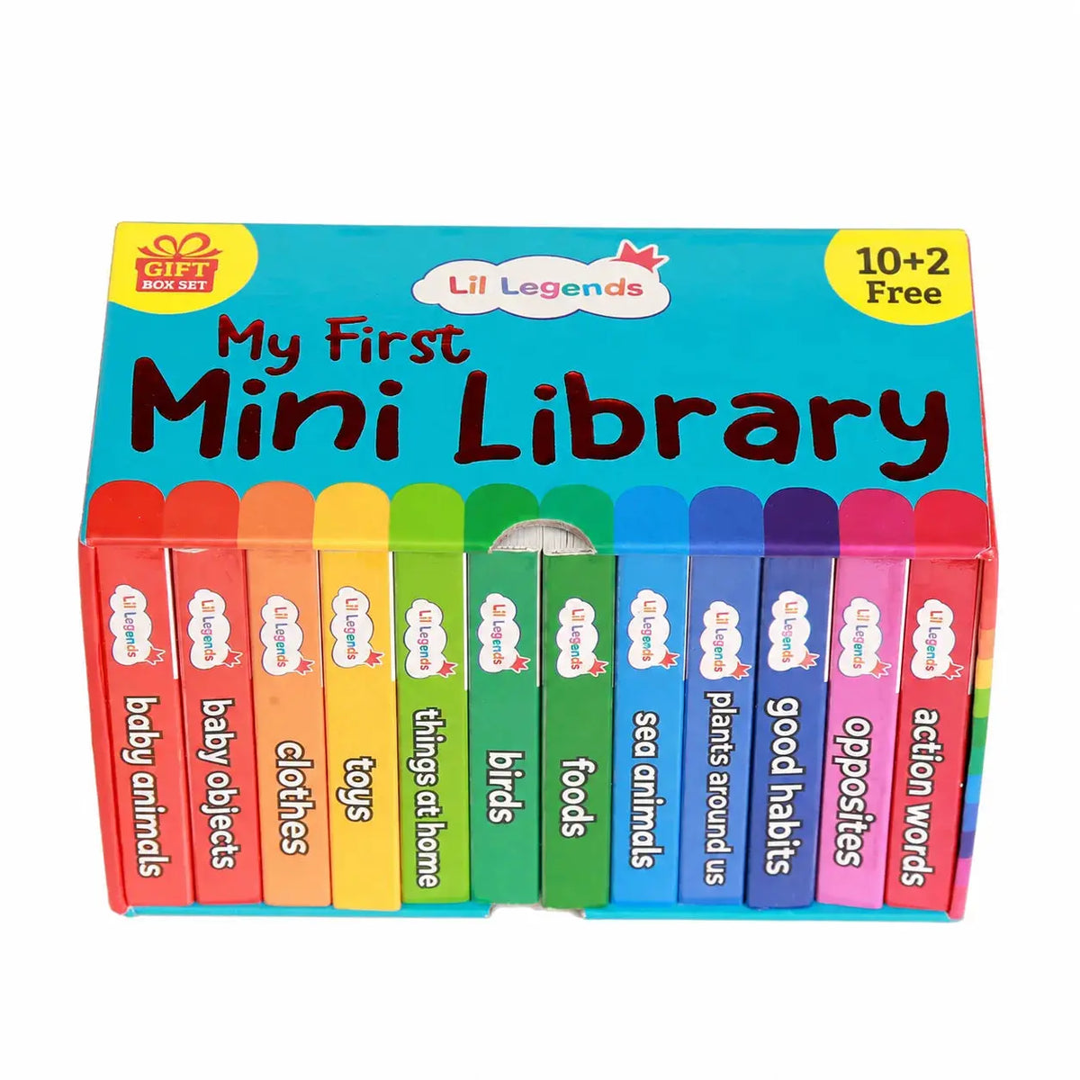Mini Library Box Set – 12 Durable Board Books for Toddlers | Ages