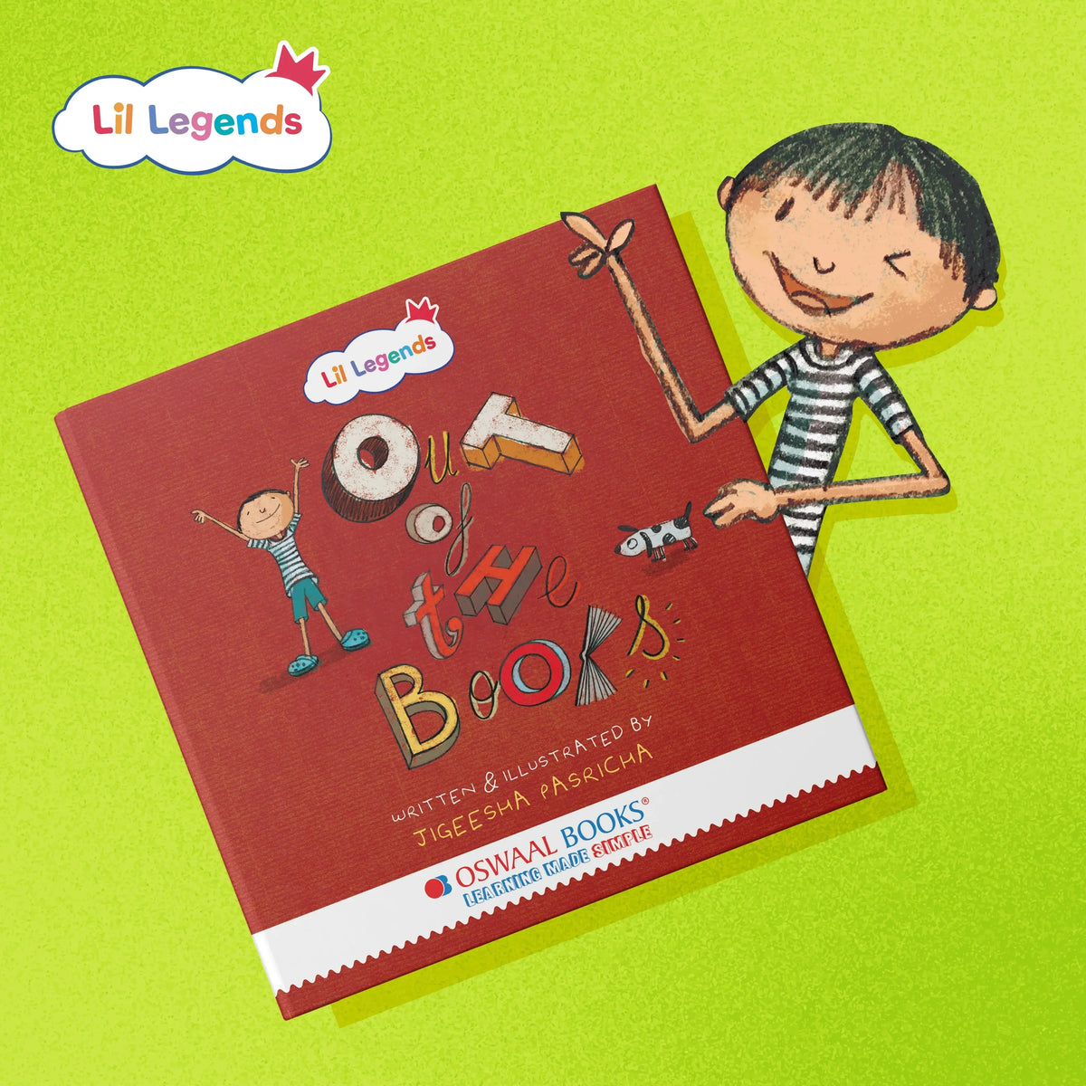 Lil Legends Out of The Books - Illustrated Poem Book for Kids | Fun English Rhymes & Poetry Collection with Colourful Pictures | Age 5-10 Years| Written & Illustrated by Jigeesha Pasricha 