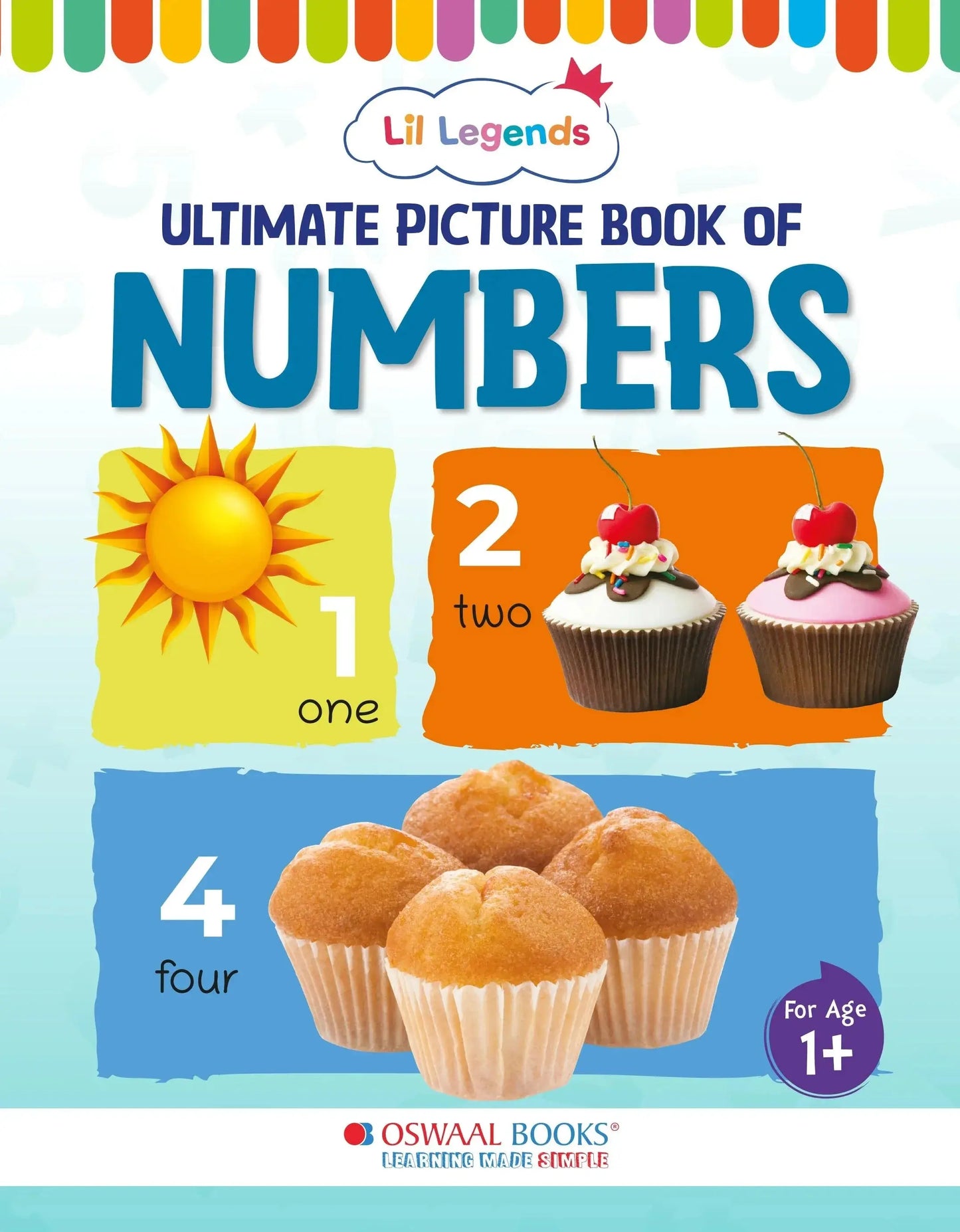 Lil Legends Picture Book for Kids Age 1+ Years - Learn About Numbers (1,2,3) | Early Learning Illustrated Book with Colourful Pictures | First Counting Book for Toddlers & Preschoolers