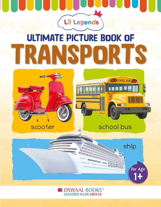 Lil Legends Picture Book for Kids Age 1+ Years - Learn About Transport & Vehicles | Early Learning Illustrated Book with Colourful Pictures | First Words Book for Toddlers & Preschoolers