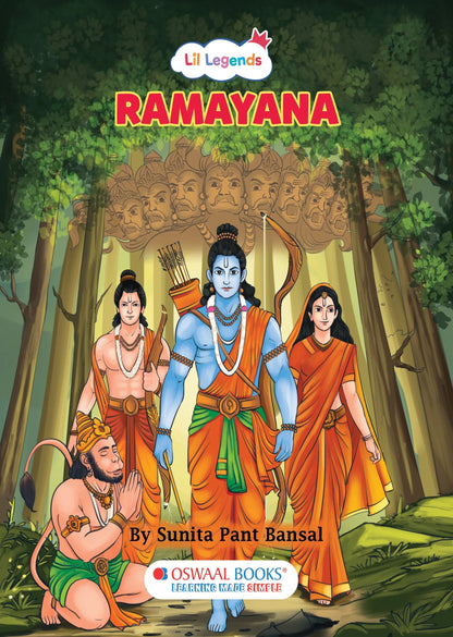 Lil Legends Ramayan Story Book for Kids | Illustrated Indian Mythology Stories | Epic Tales of Lord Rama, Sita & Hanuman | Cultural Learning Picture Book | Ages 7+ Years