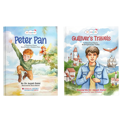 Lil Legends Timeless Classics Re-Imagined for Today Set of 2 Illustrated Story Books | Heidi and Pinocchio | Vocabulary, Imagination and Value Booster Stories For Young Readers | For Age 7+ 