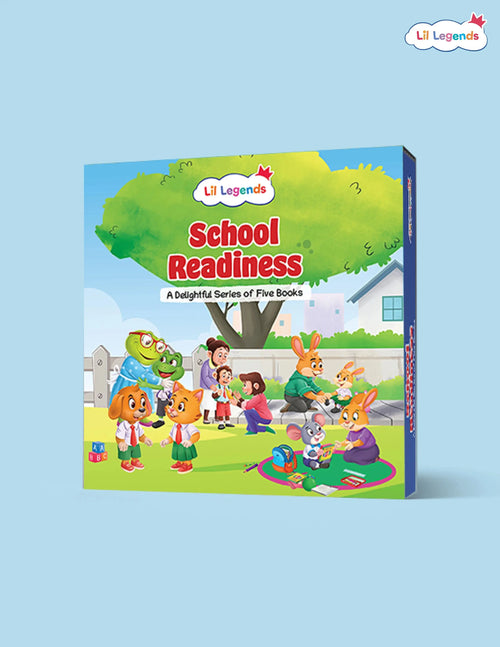 Lil Legends School Readiness Picture Book Set for Kids | Slipcase of 5 Stories | School Bus Ride, Meeting Teachers, Making Friends, Classroom Habits & Healthy Eating | Ages 2–6 Years