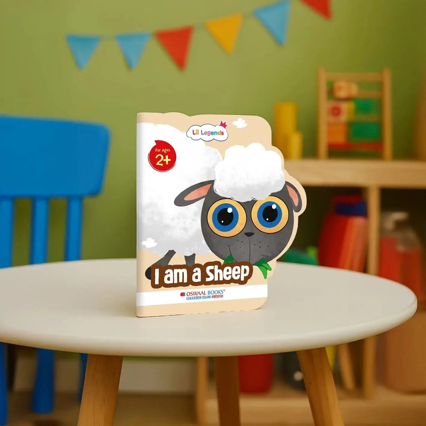 Lil Legends Shaped Board Book - Farm Animals: Sheep | Sheep-Shaped Picture Book for Kids Age 2+ Years | Early Learning Book with Colourful Illustrations for Toddlers & Preschoolers 