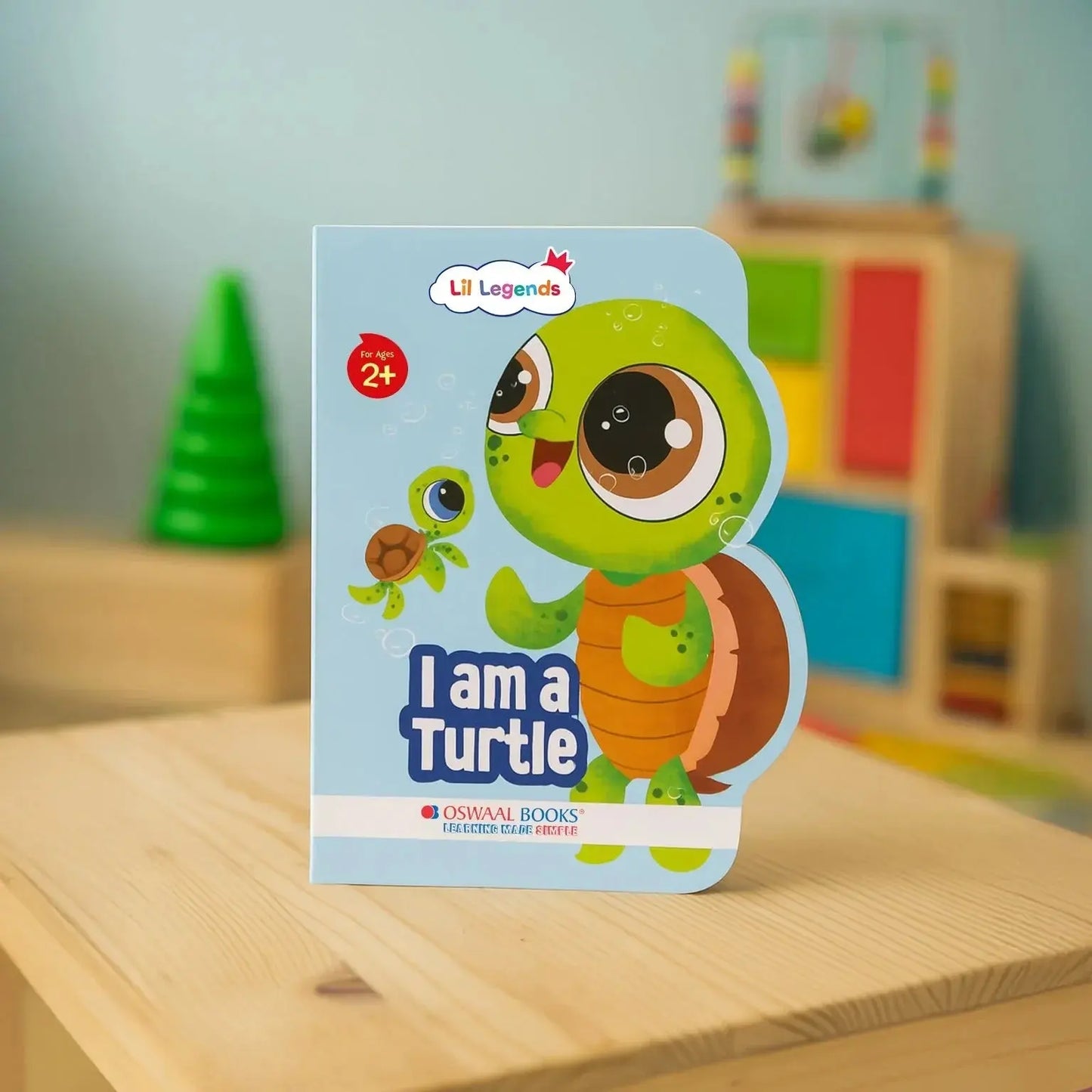 Lil Legends Shaped Board Book - Sea Animals: Turtle | Turtle-Shaped Picture Book for Kids Age 2+ Years | Early Learning Book with Colourful Illustrations for Toddlers & Preschoolers