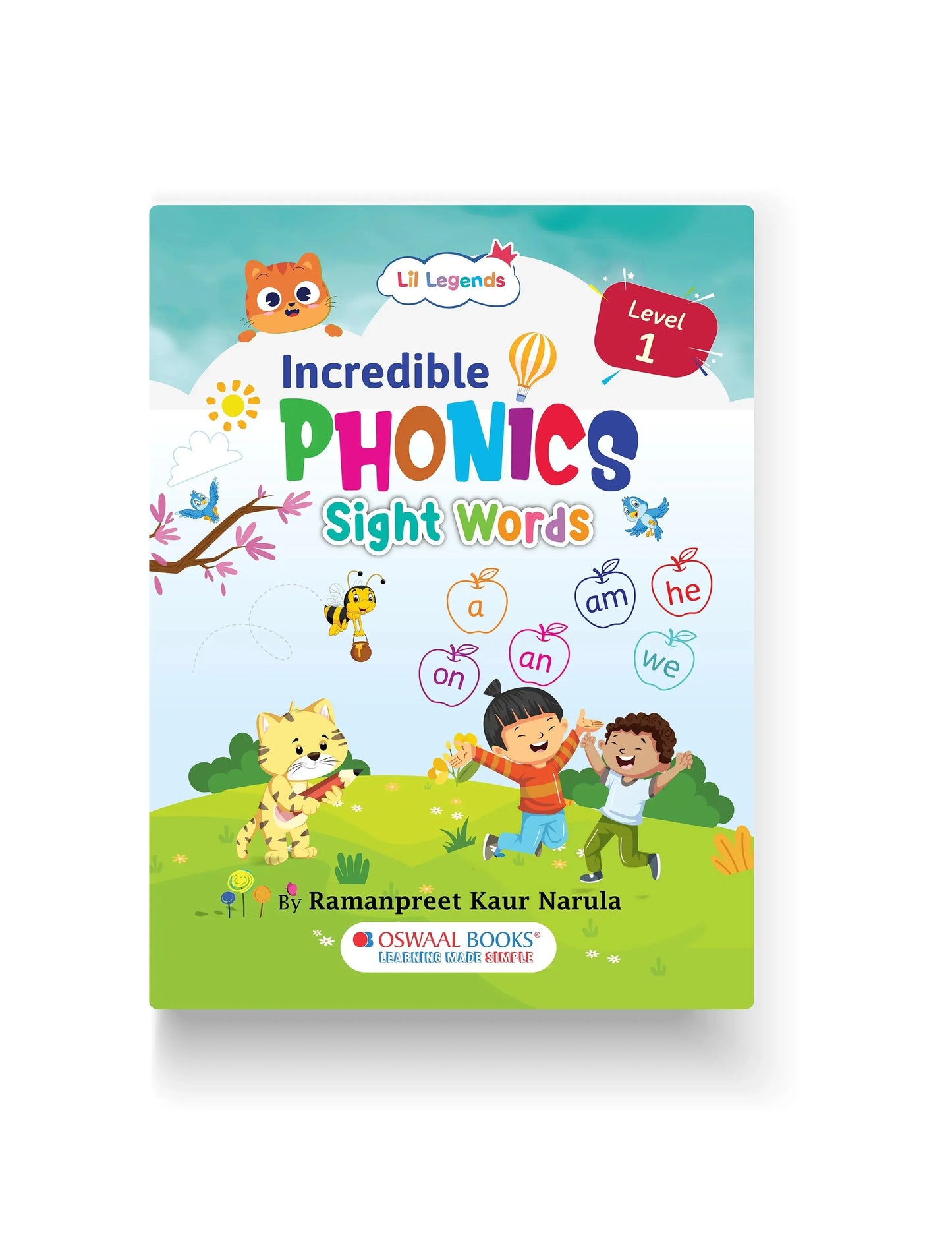 Lil Legends Incredible Phonics Sight Words Book Level 1 for Kids Age 3-5 Years | High Frequency Words & CVC Word Recognition | Workbook for Nursery & LKG Early Reading