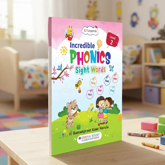 Lil Legends Incredible Phonics Sight Words Book Level 2 for Kids Age 4-6 Years | High Frequency Words & Reading Speed Practice | Workbook for UKG & Class 1 | Reading Fluency & Vocabulary