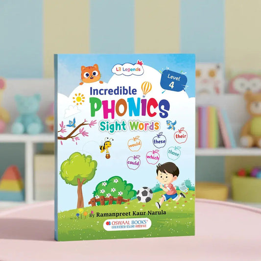 Lil Legends Incredible Phonics Sight Words Book Level 4 for Kids Age 6-8 Years | Complex High Frequency Words & Sentence Reading | Workbook for Class 1 & 2 | Advanced Reading