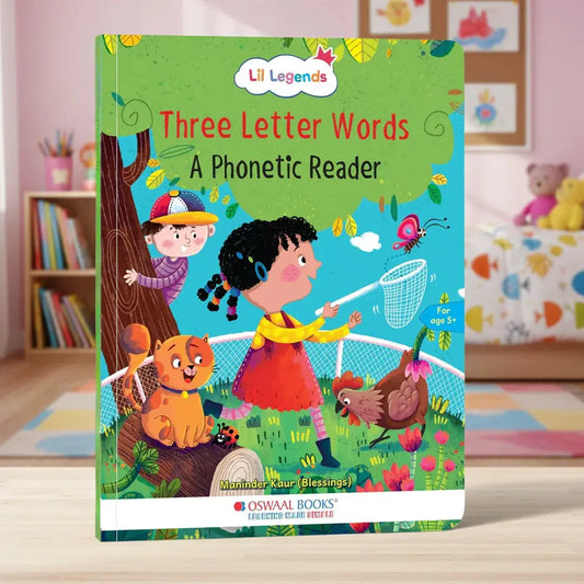 Lil Legends Three Letter Words CVC Phonics Book for Kids Age 5+ Years | Letter Sounds, Blending & Word Recognition | Early Decoding & Reading Practice Workbook for Nursery, LKG, UKG