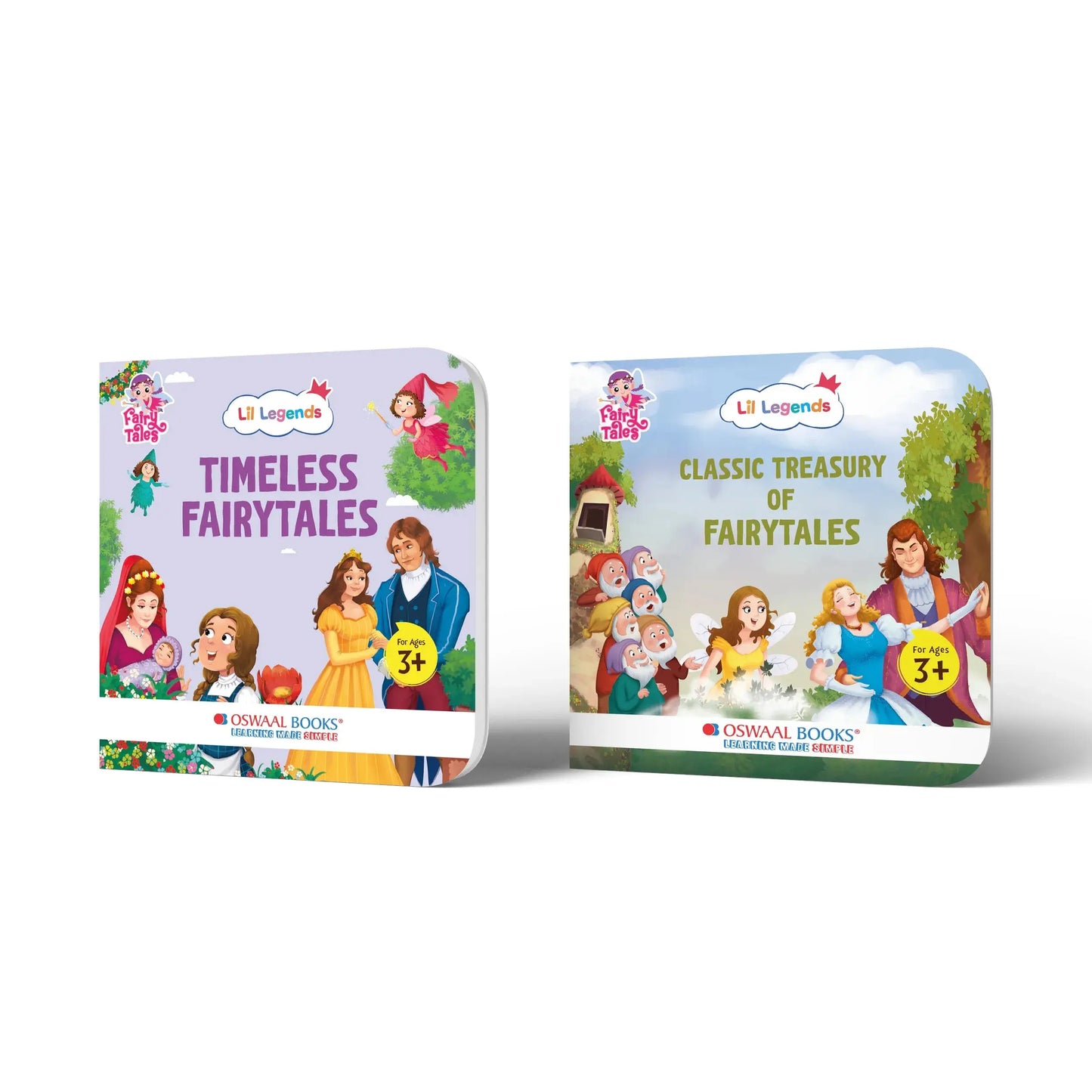 Lil Legends Timeless & Classic Fairy Tales Collection for Kids | Set of 2 Books | Illustrated Moral Stories | Short Bedtime Story Books | Ages 3+ Years | Paperback