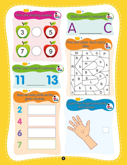 Lil Legends 250 Activities Books Set of 3 Books for Kids Age 3+ | English, Maths and Brain Quest | 750+ Fun Exercises | Drawing, Colouring, Reasoning, Numbers and Alphabet | For LKG/UKG 