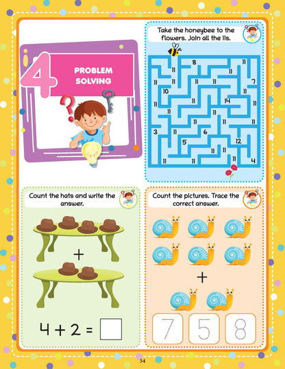 Lil Legends 250+ Activities Set of 2 Books For Kids Age 3+ | Maths and English Quest | 500+ Fun Exercises | Numbers, Counting, Alphabets & Reading Skills | For Nursery/LKG/UKG 