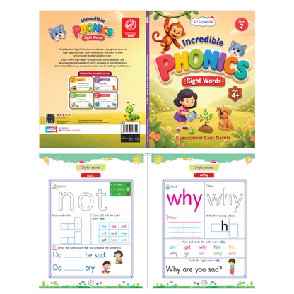 Incredible Phonics for Starters Bundle – 5 Books | Level 1 & 2 Phonics Main Books + Sight Words | Early Reading, Letter Sounds & Word Skills | Learning Books for Ages 3–4+ 