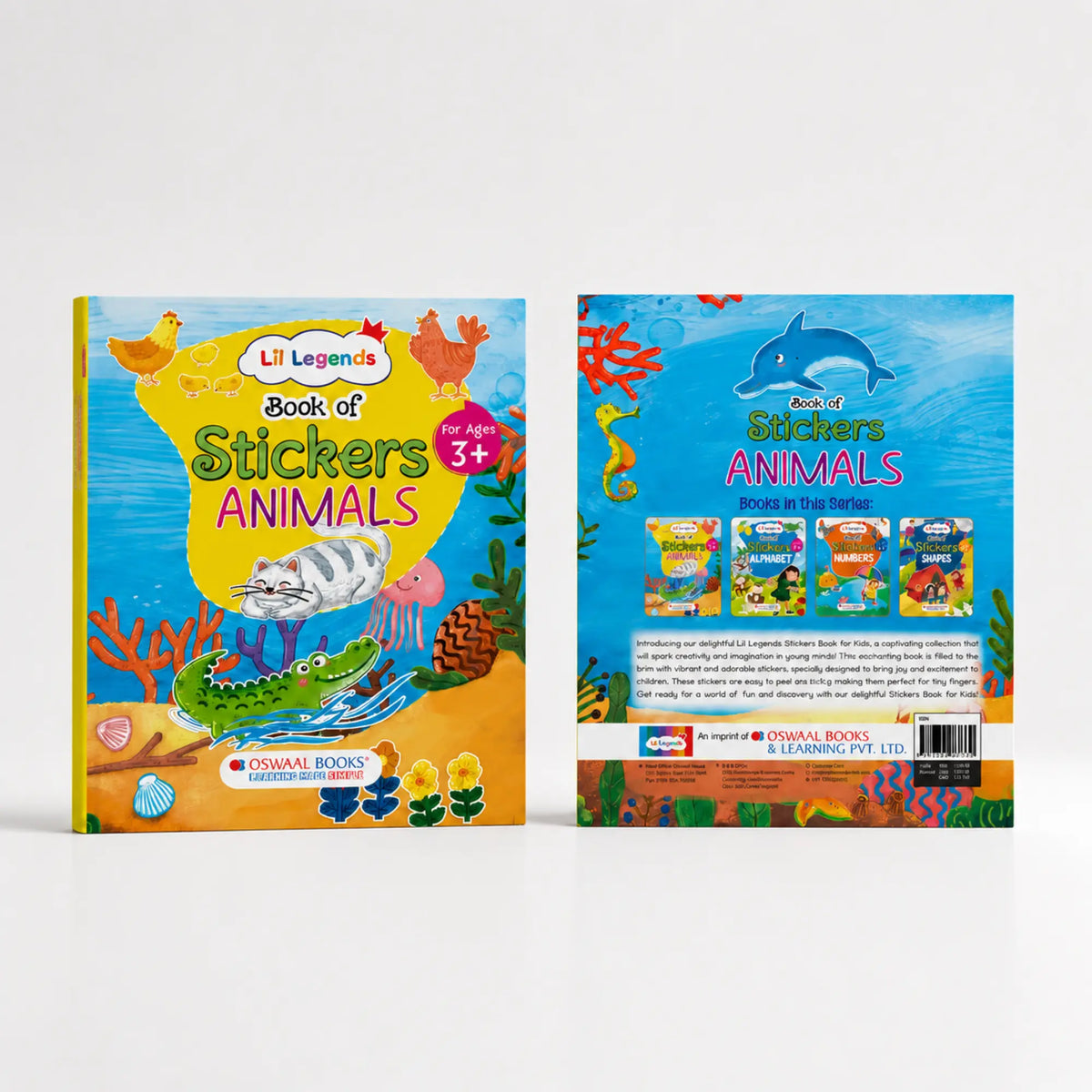 Lil Legends Books of Stickers Animals and Numbers | Set of 2 for Age 3+ | Learn Animal Names and ABC With Fun Activities | Educational Workbook | For Toddlers/Nursery/LKG 