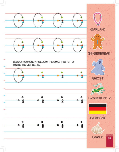 Lil Legends Uppercase Letter Tracing & Vocabulary Activity Books Set of 2 for Kids Age 3-5 Years - Early Writing Practice, ABC Learning Workbooks for Preschoolers