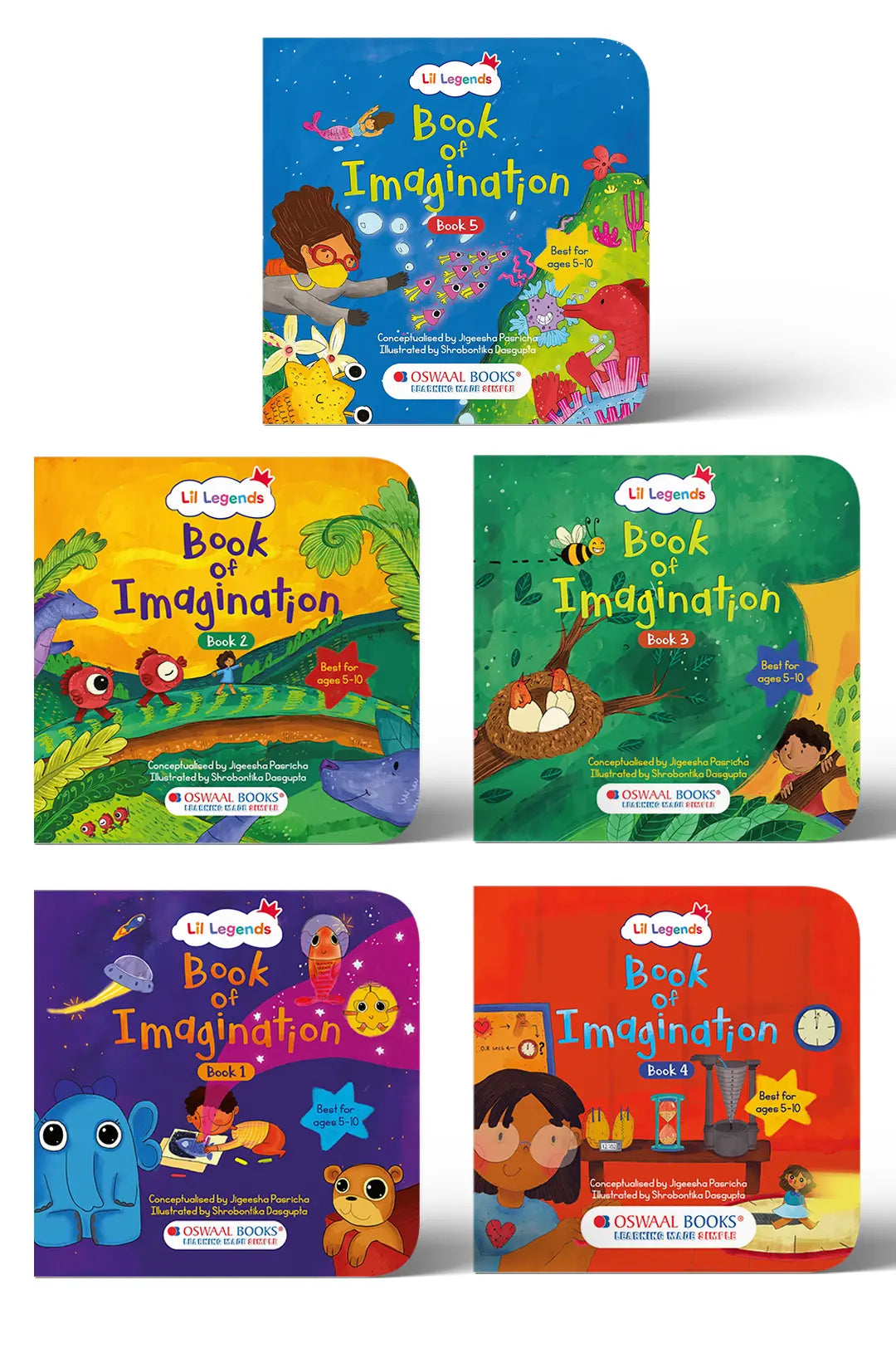 Book of Imagination – Parts 1-5 Story Books for Kids Age 5-10 Years | Creative Thinking & Visual Learning for Children Who Imagine Differently by Lil Legends 