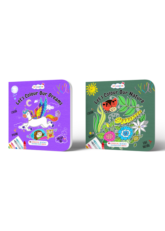 Dreams & Nature Colouring Book Set – 2 Kids Activity Books for Creative Learning & Fun 