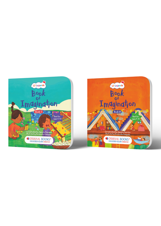 Books of Imagination Combo (Books 7 & 8) for Kids 5–10 | Creative Activity Journals & Writing Prompts 