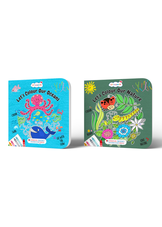 Ocean & Nature Colouring Book Set – 2 Kids Activity Books for Creative Learning & Fun 