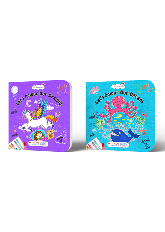 Dreams & Ocean Colouring Book Set – 2 Kids Activity Books for Creative Learning & Fun 