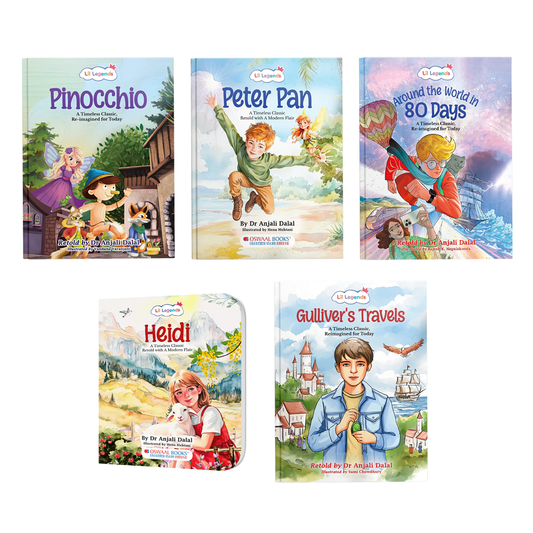 Lil Legends Re-Imagined Classics: Illustrated Classic Story Books for Kids – Complete Collection (Set of 5) 