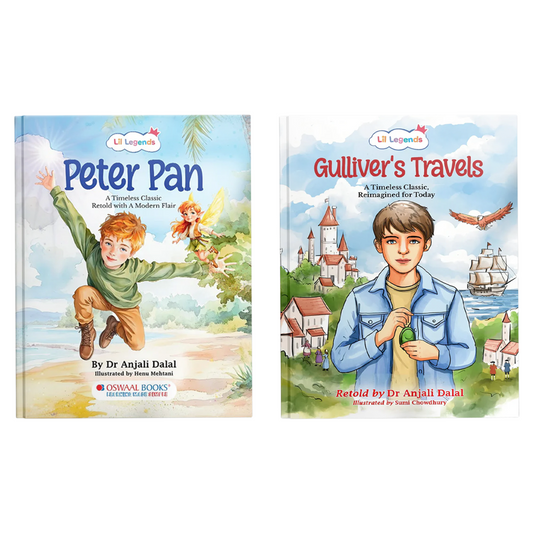 Lil Legends Re-Imagined Classics: Illustrated Classic Story Books for Kids – Peter Pan & Gulliver’s Travels (Set of 2) 