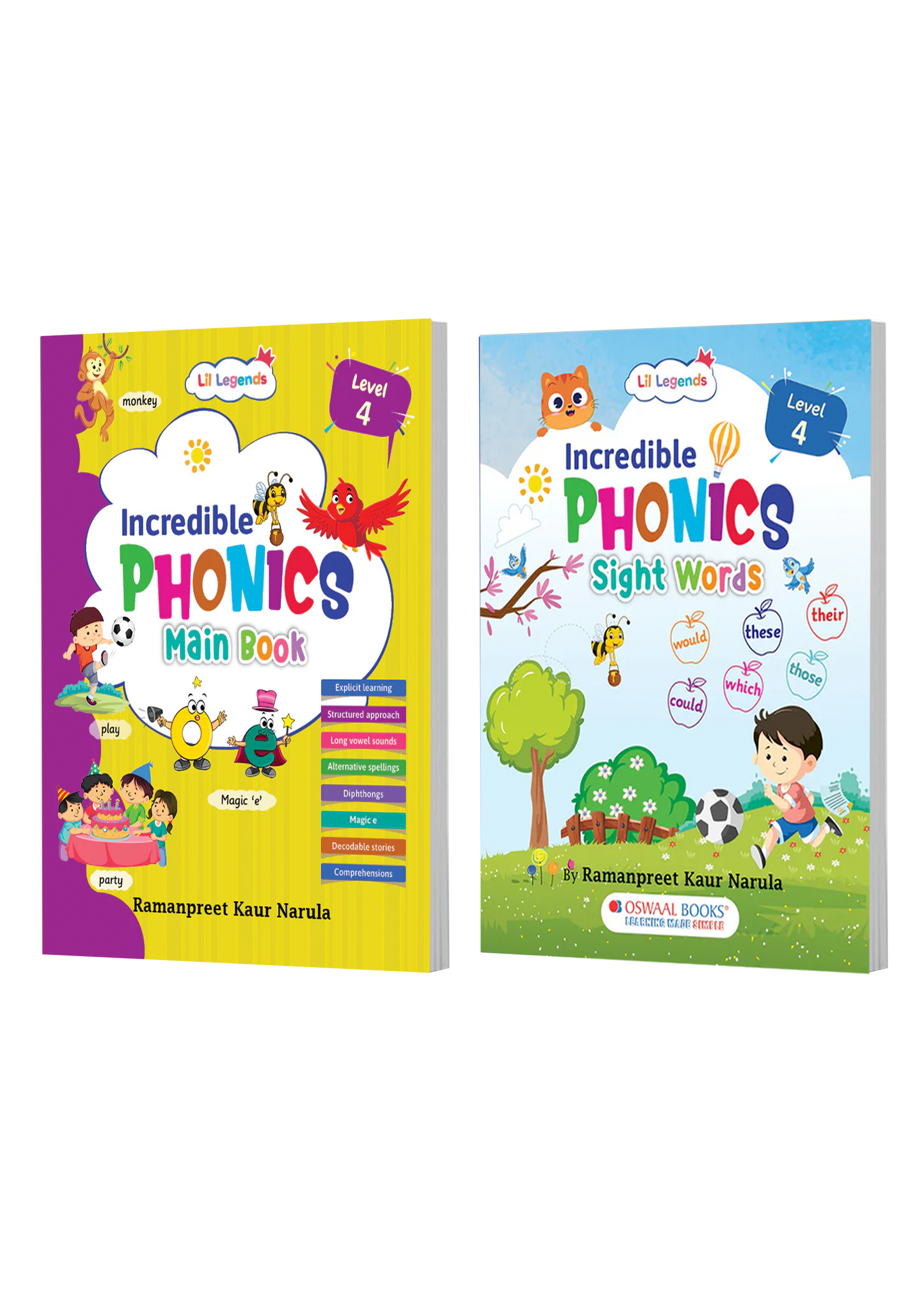 Lil Legends Level 4 Reading Combo (2-Book Set) | Early Phonics & Reading Skills for Kids Age 5–7 | Learning to Read Practice & Sound Blending | by Lil Legends 