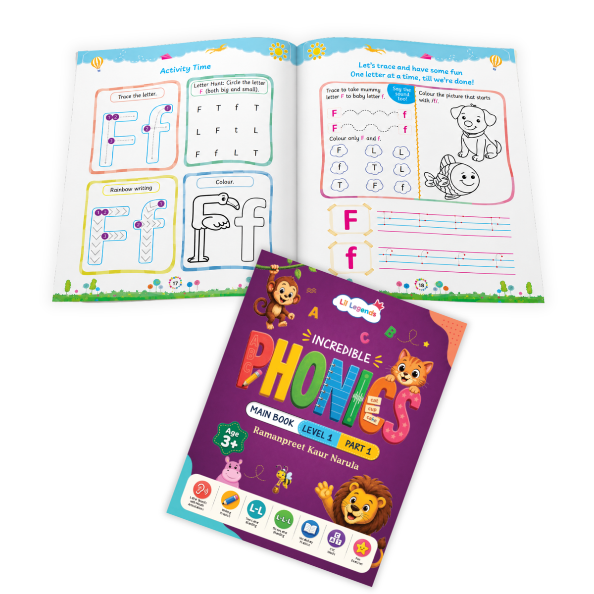 Incredible Phonics for Starters Bundle – 5 Books | Level 1 & 2 Phonics Main Books + Sight Words | Early Reading, Letter Sounds & Word Skills | Learning Books for Ages 3–4+ 