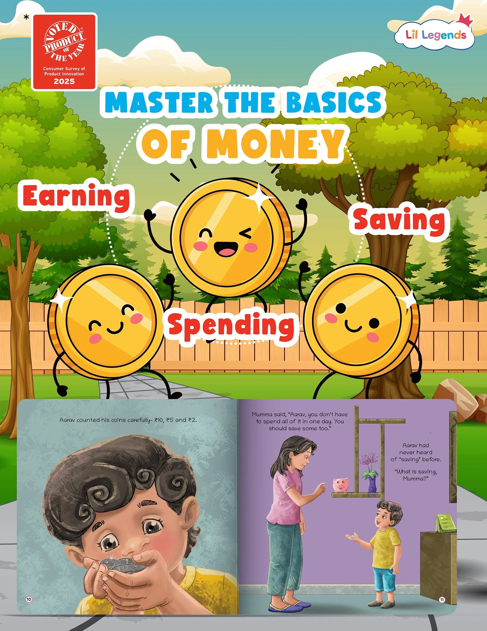 Lil Legends Aarav and Sikka, A Book For Financial Literacy for Kids | Introduction to Indian Currency, Coins, Saving and Smart Spending Habits | Illustrated Picture Story Book | Age 5+ 