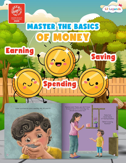 Lil Legends Aarav and Sikka, A Book For Financial Literacy for Kids | Introduction to Indian Currency, Coins, Saving and Smart Spending Habits | Illustrated Picture Story Book | Age 5+ 