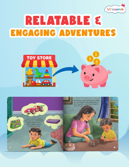 Lil Legends Aarav and Sikka, A Book For Financial Literacy for Kids | Introduction to Indian Currency, Coins, Saving and Smart Spending Habits | Illustrated Picture Story Book | Age 5+ 