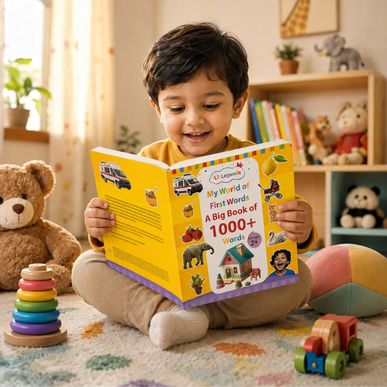 Lil Legends My World of First Words - Big Picture Book of 1000+ Words for Kids Age 2+ Years | Early Learning Vocabulary Book with Colourful Illustrations | First Words Book for Toddlers & Preschoolers 