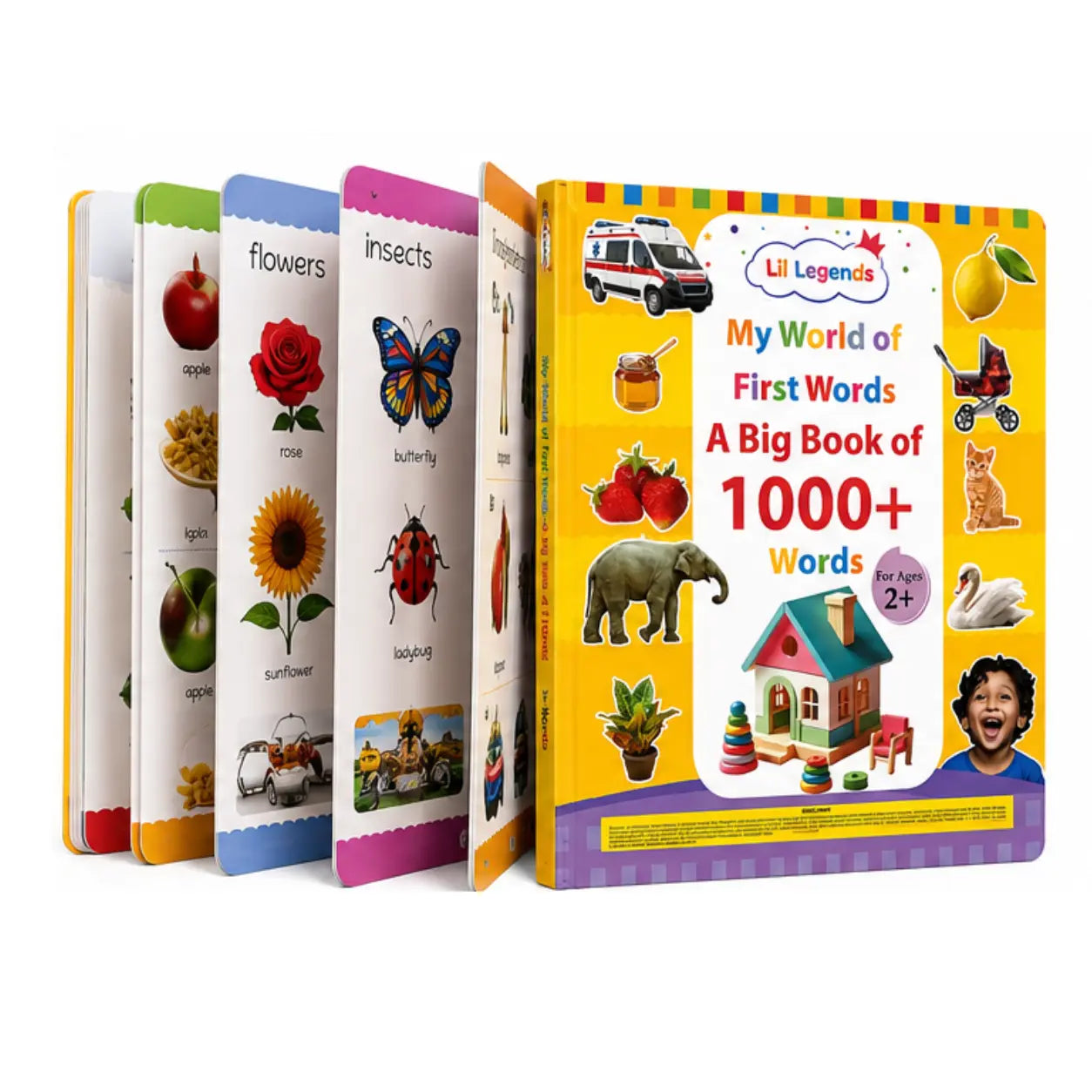 Lil Legends My World of First Words - Big Picture Book of 1000+ Words for Kids Age 2+ Years | Early Learning Vocabulary Book with Colourful Illustrations | First Words Book for Toddlers & Preschoolers 