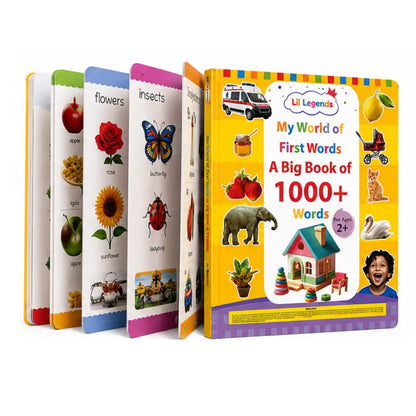 Lil Legends My World of First Words - Big Picture Book of 1000+ Words for Kids Age 2+ Years | Early Learning Vocabulary Book with Colourful Illustrations | First Words Book for Toddlers & Preschoolers 
