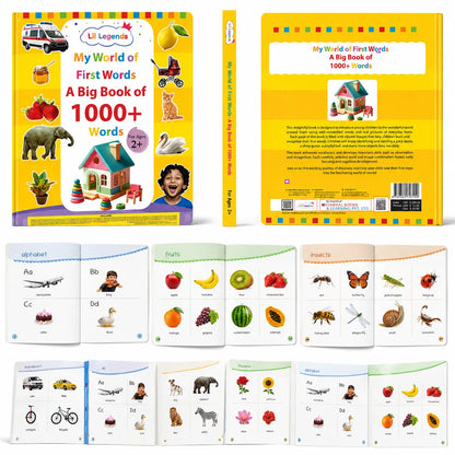 Lil Legends My World of First Words - Big Picture Book of 1000+ Words for Kids Age 2+ Years | Early Learning Vocabulary Book with Colourful Illustrations | First Words Book for Toddlers & Preschoolers 